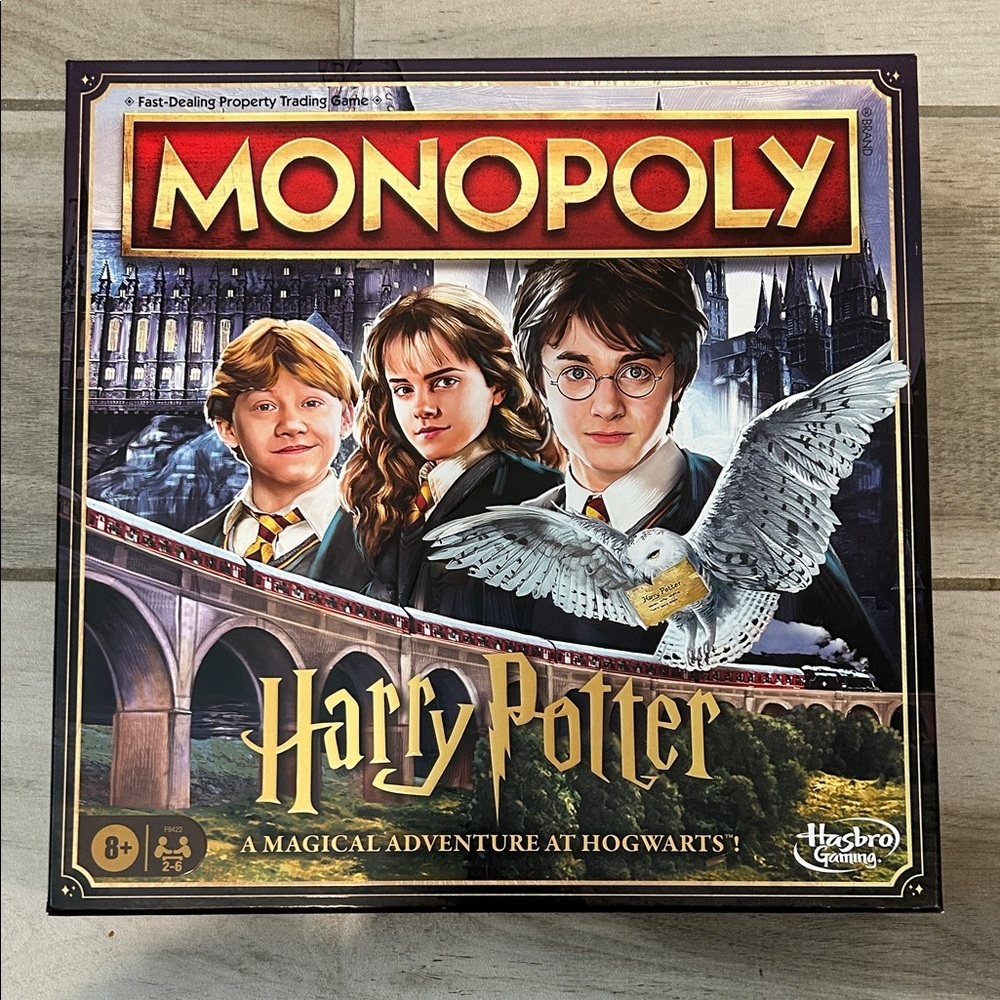 Hasbro Harry Potter Monopoly with Red and Gold Accents